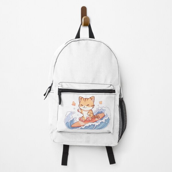 Item preview, Cute Kawaii Cat Summer Surfing designed and sold by CozyKawaiiArt.