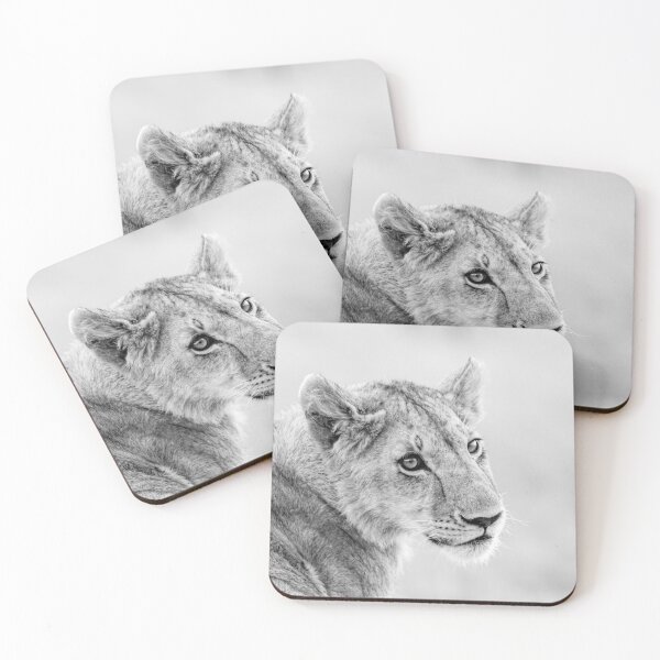 Item preview, Black and White Lion Cub designed and sold by Alison Lee Rubie.