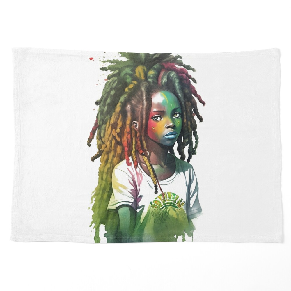 Póster for Sale con la obra «Rasta Girl con Dreadlocks Diseño de acuarela»  de EddieBalevo | Redbubble