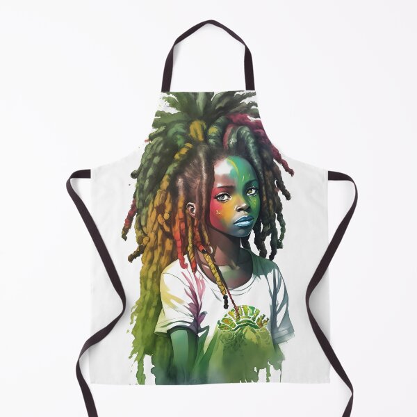 Item preview, Rasta Girl with Dreadlocks Watercolor design designed and sold by EddieBalevo.