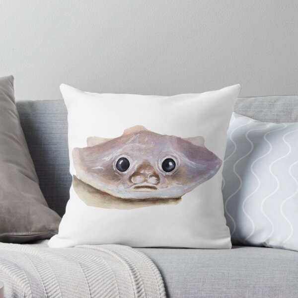 Item preview, Deep Sea Batfish watercolour painting designed and sold by Funsize-Art.