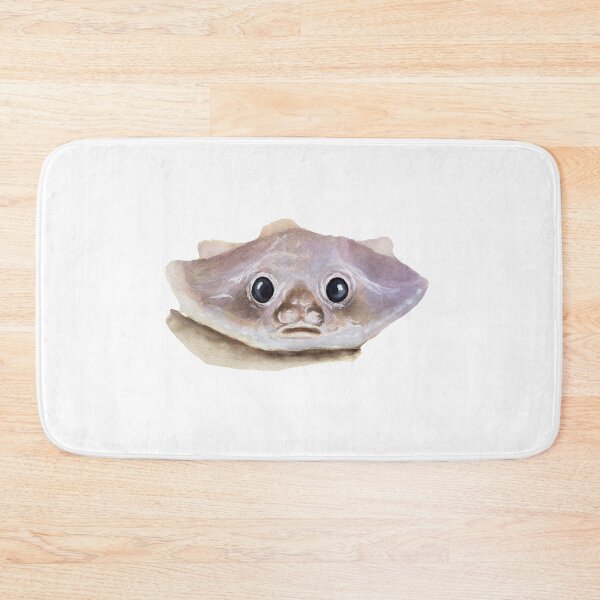 Item preview, Deep Sea Batfish watercolour painting designed and sold by Funsize-Art.