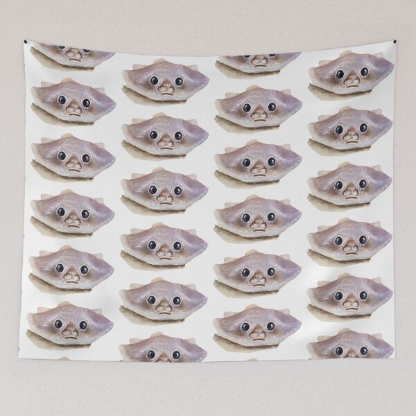 Item preview, Deep Sea Batfish watercolour painting designed and sold by Funsize-Art.