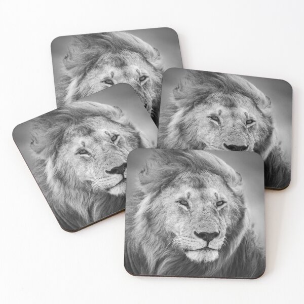 Item preview, Majestic Monochrome Lion designed and sold by Alison Lee Rubie.