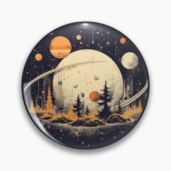 Item preview, Celestial Symphony - Planets and Moons Space Art designed and sold by PaperCrazed.