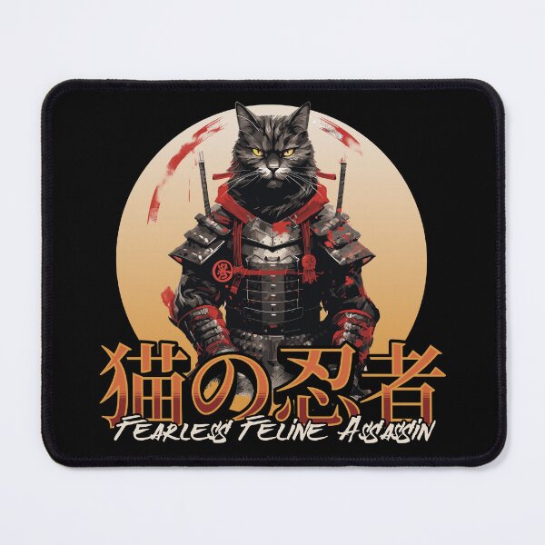 Item preview, Black Cat Japanese Assassin Ninja - Armored Samurai Feline designed and sold by LOT7Clothing.