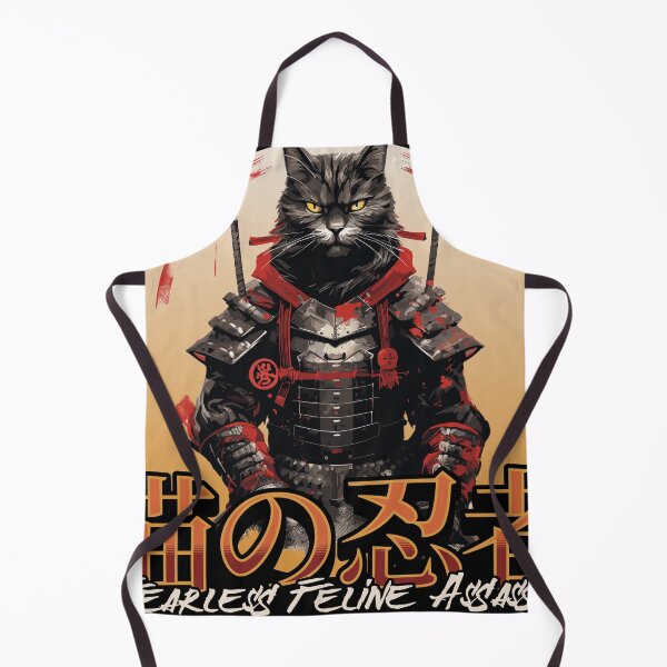 Item preview, Black Cat Japanese Assassin Ninja - Armored Samurai Feline designed and sold by LOT7Clothing.