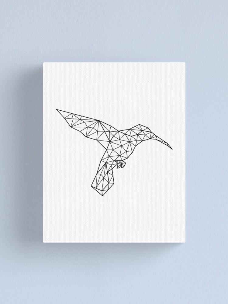 "Geometric Hummingbird Print, Hummingbird Drawing, Hummingbird Wall Art