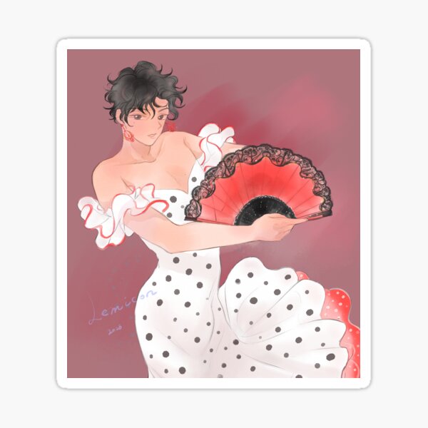 Crossdressing Flamenco Dancer Sticker For Sale By Lemicon Redbubble