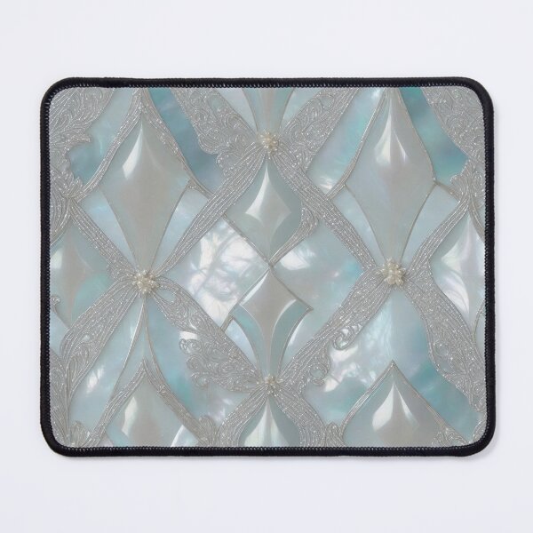 Item preview, Abstract mother of pearl inlay with silver background illustration designed and sold by ArtyBuys.