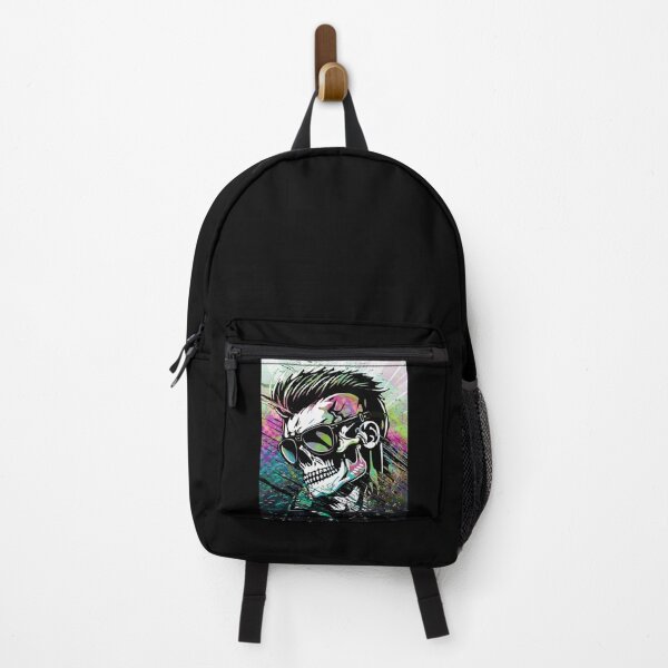 Item preview, Psychedelic Skull and Shades Abstract Illustration Portrait designed and sold by VibesAndVision.