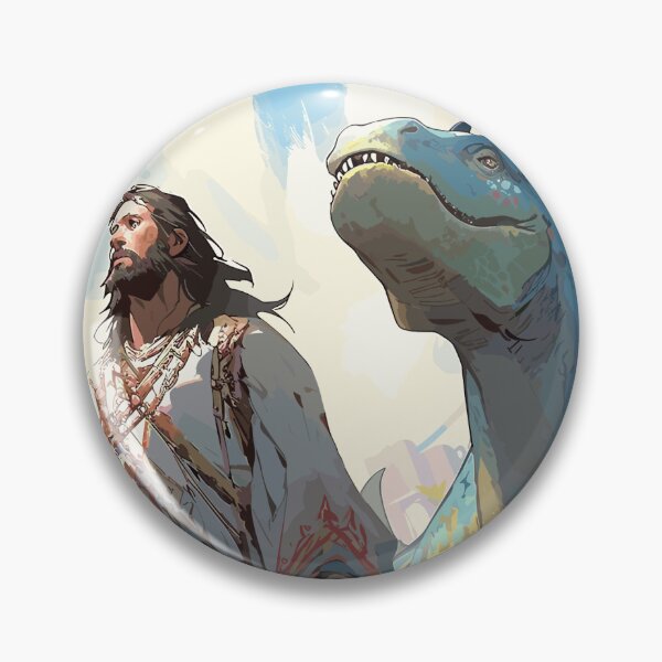 Item preview, Jesus and a dinosaur or a dragon? designed and sold by EmeraldeaArt.