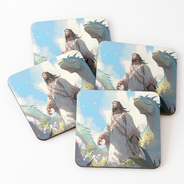 Item preview, Jesus and a dinosaur or a dragon? designed and sold by EmeraldeaArt.