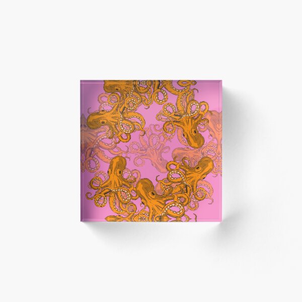 Item preview, Pulpo patrón rosa naranja designed and sold by Raduna.