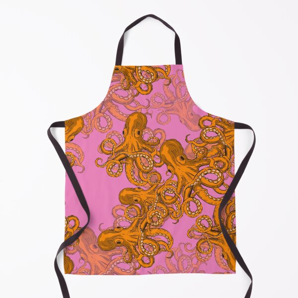 Item preview, Octopus pattern pink orange designed and sold by Raduna.