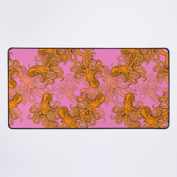 Aperçu de l'œuvre Motif pieuvre rose orange créée et vendue par Raduna.