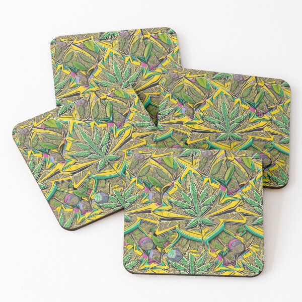 Item preview, Weed Pattern Trippy Psychedelic Marijuana Leaves designed and sold by EddieBalevo.