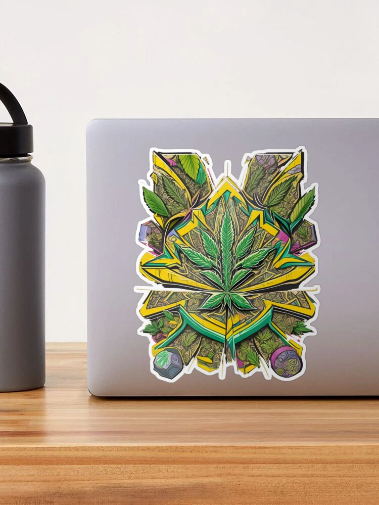  Weed Leaf Stoner - Olla de marihuana para fumar, colorido,  psicodélico, psicodélico, hippie, decoración con luz UV, reactiva, luz  negra, póster ecológico para habitación : Hogar y Cocina