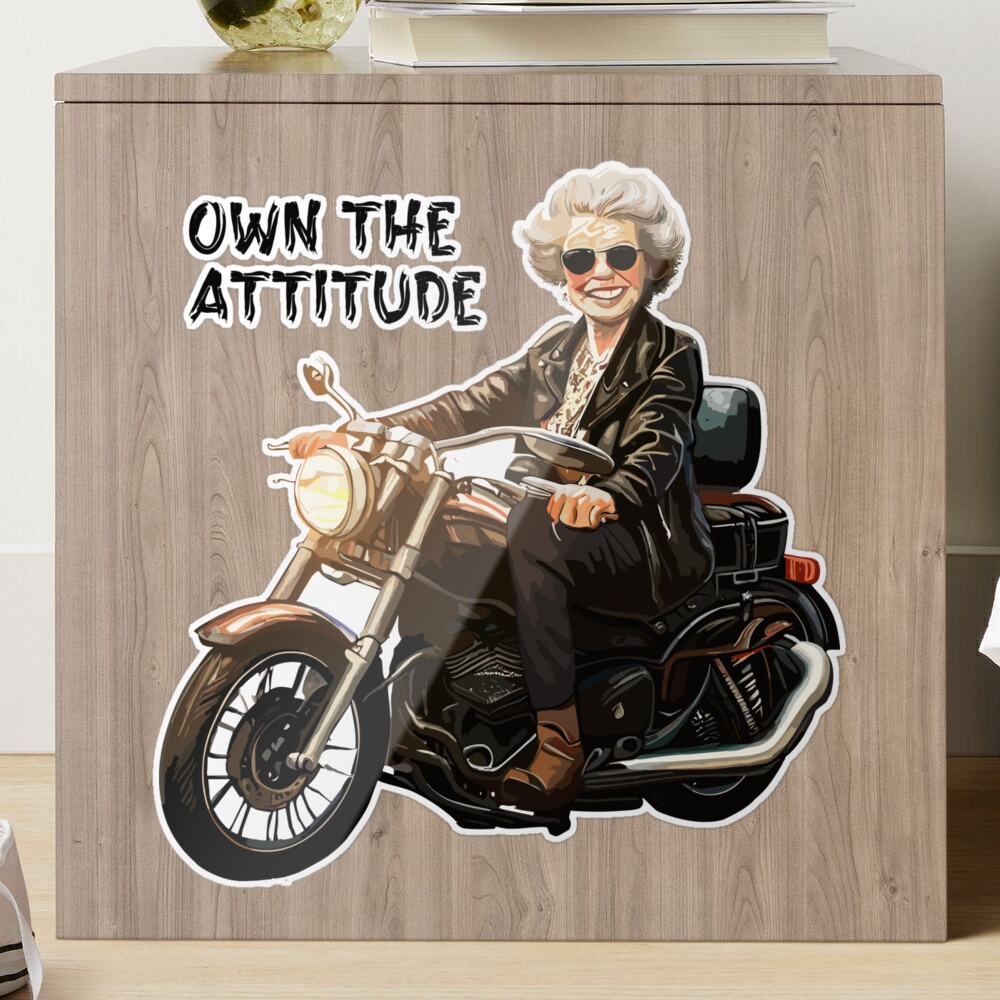 Gorgeous Granny Biker - Own The Attitude