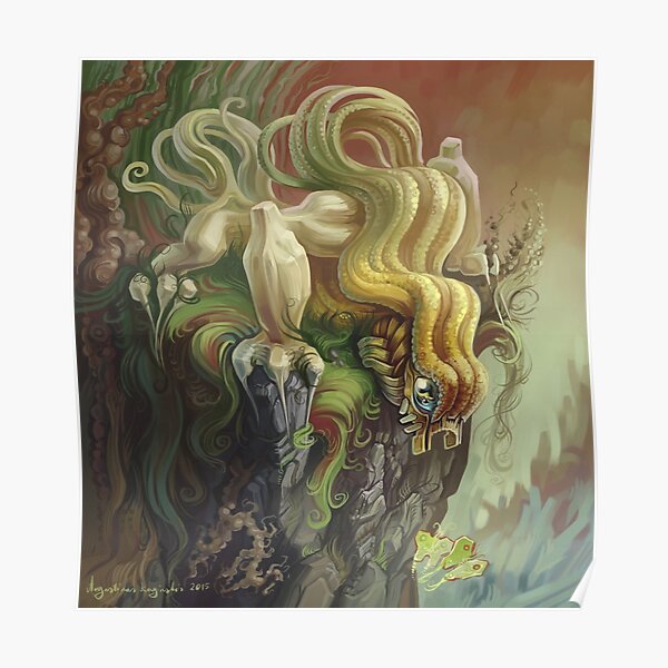 Curly Dragon Poster