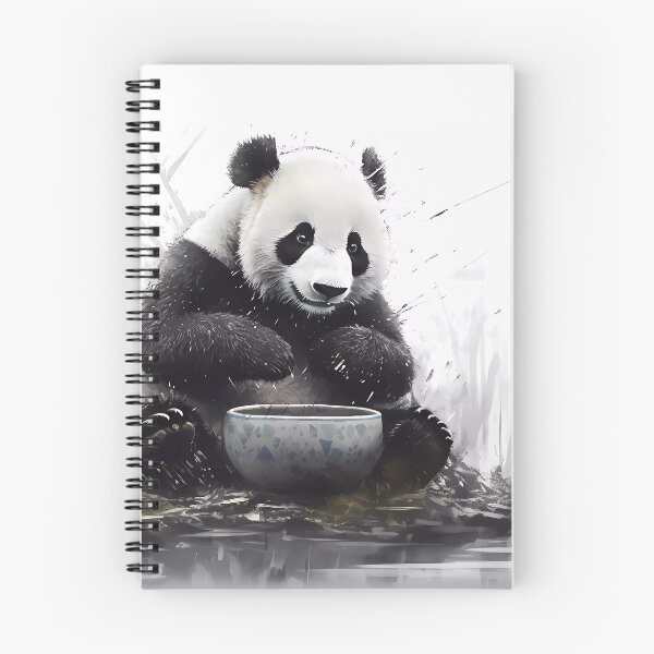 Item preview, Panda Eating Its Favorite Food in a Ceramic Bowl designed and sold by SingularityGeek.
