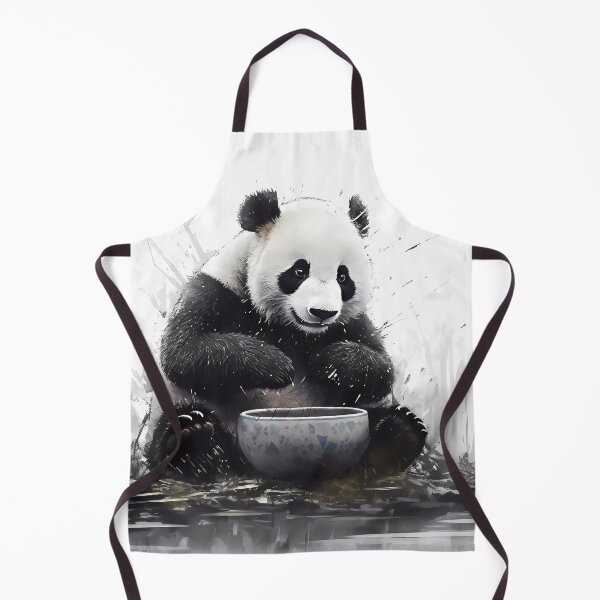 Item preview, Panda Eating Its Favorite Food in a Ceramic Bowl designed and sold by SingularityGeek.