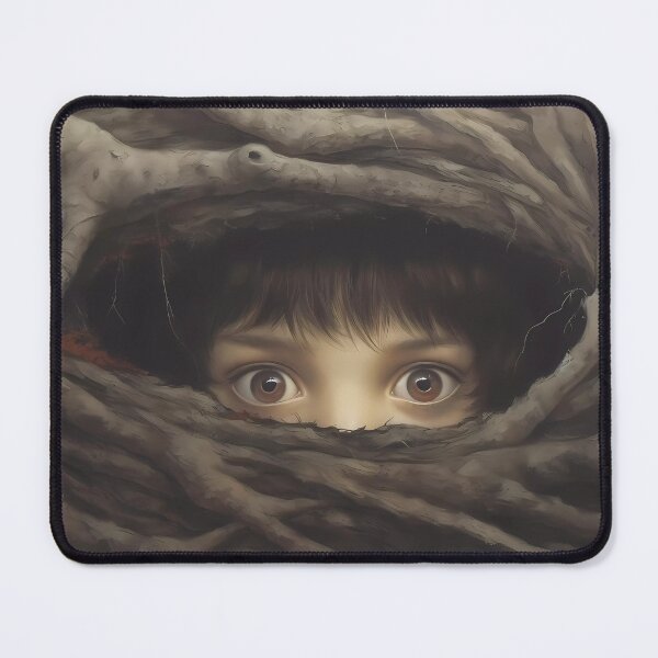 Item preview, Penetrating Gaze of a Child in the Hollow of a Tree's Roots designed and sold by SingularityGeek.