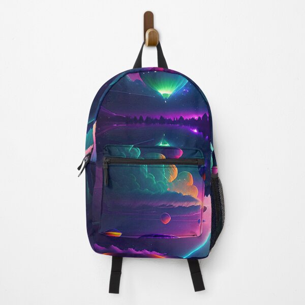 Item preview, Magical night scene: starlight and colorful hot air balloons on the lake designed and sold by Minpadesign.