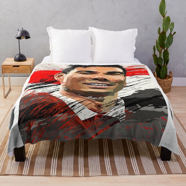 Item preview, Casemiro Man Utd Celebration Flag Abstract Illustration Portrait designed and sold by VibesAndVision.