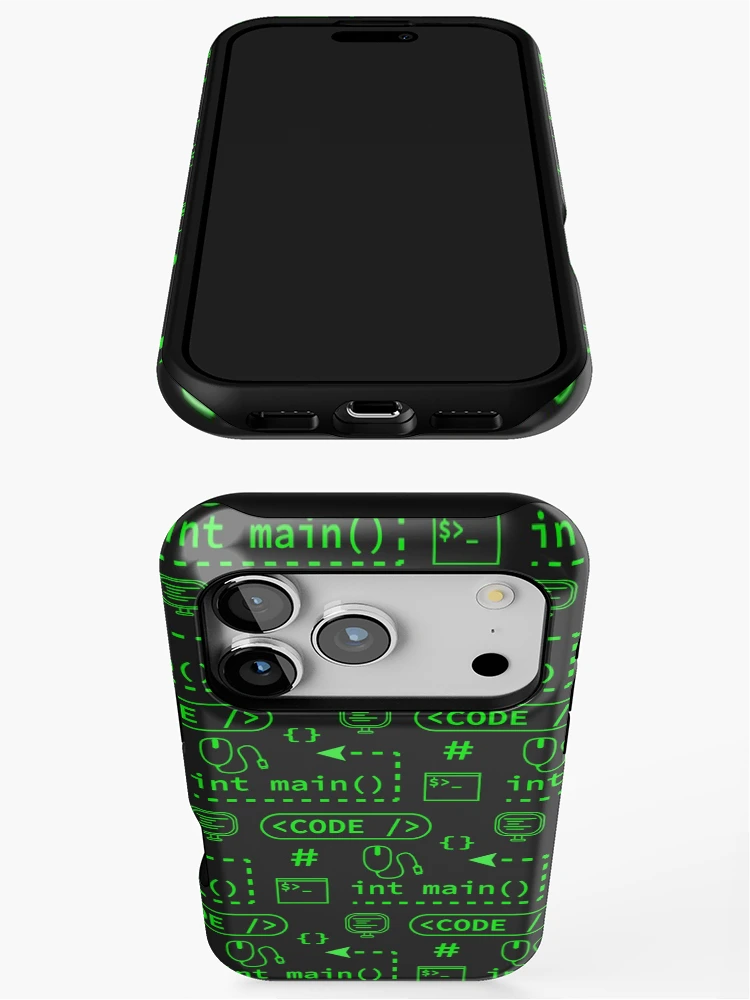 Thumbnail 3 of 4, iPhone Case, Code and stuff pattern designed and sold by Mitchell Smith.