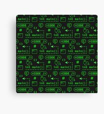 Code and stuff pattern Canvas Print