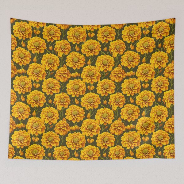 Item preview, Seamless Marigold Flower Pattern designed and sold by kiyaansh16.
