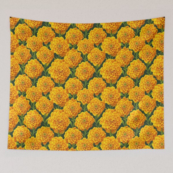 Item preview, Seamless Marigold Flower Pattern designed and sold by kiyaansh16.