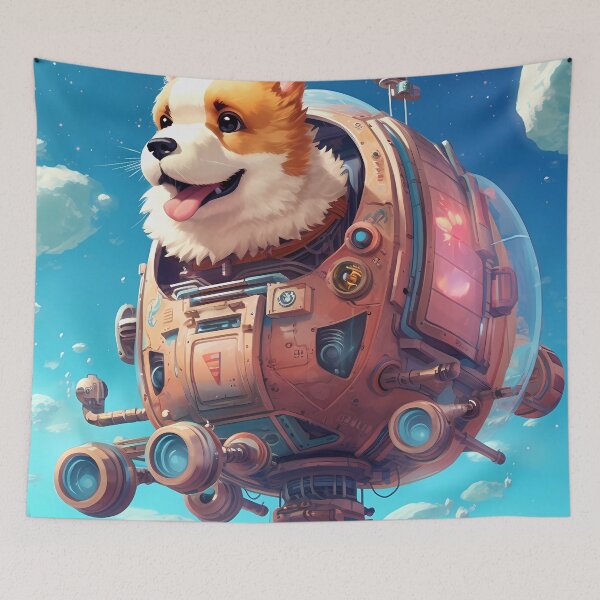 Item preview, Puppy on an Aerial Reconnaissance Probe designed and sold by SingularityGeek.
