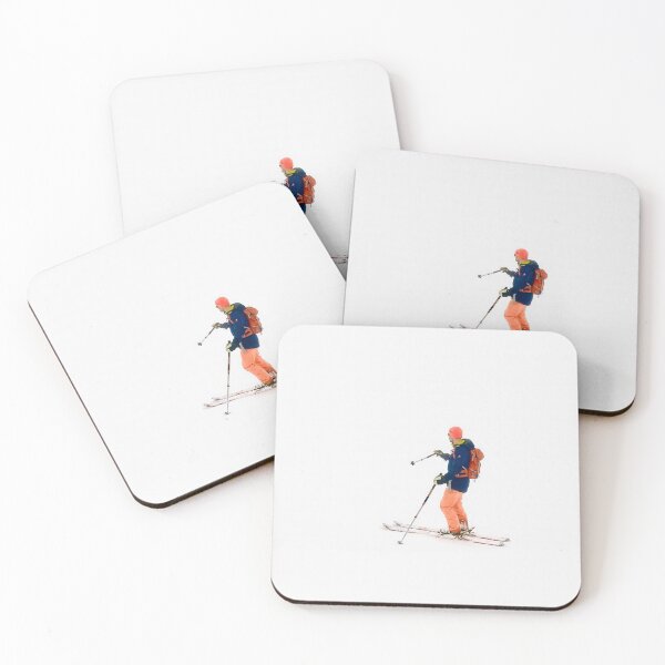 Item preview, "This way. Follow me" - Skier Navigating in a Whiteout, Lost in the French Alps designed and sold by Oh Halo Berry.