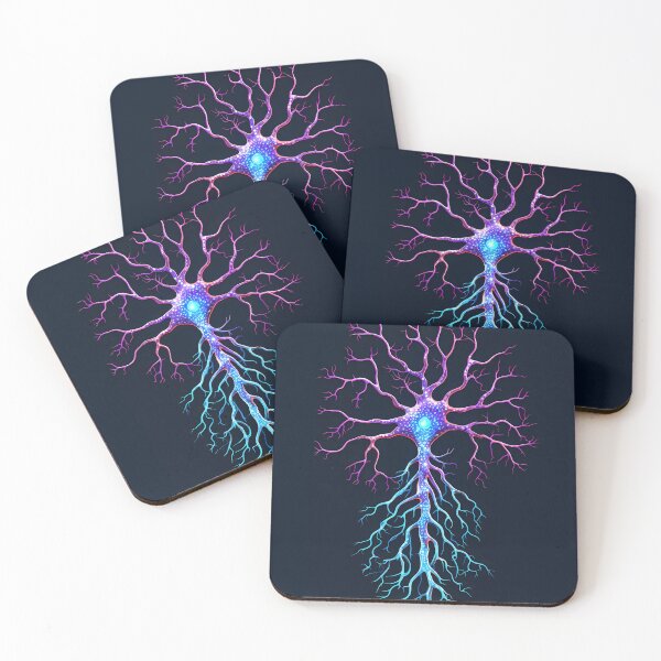 Item preview, Representation of a Neuron with Its Different Branches in Vivid Colors designed and sold by SingularityGeek.