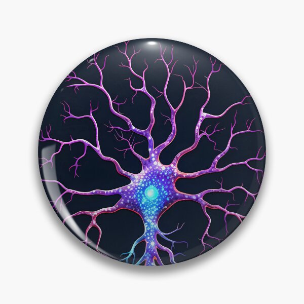 Item preview, Representation of a Neuron with Its Different Branches in Vivid Colors designed and sold by SingularityGeek.
