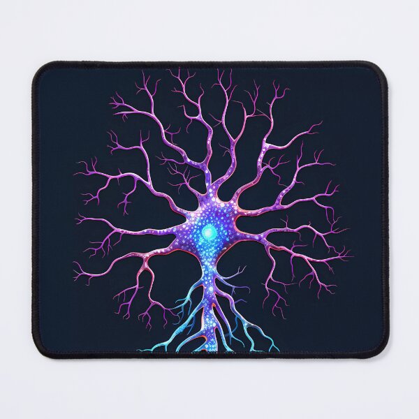 Item preview, Representation of a Neuron with Its Different Branches in Vivid Colors designed and sold by SingularityGeek.