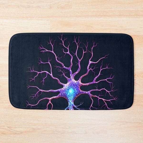 Item preview, Representation of a Neuron with Its Different Branches in Vivid Colors designed and sold by SingularityGeek.