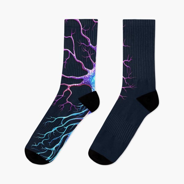 Item preview, Representation of a Neuron with Its Different Branches in Vivid Colors designed and sold by SingularityGeek.