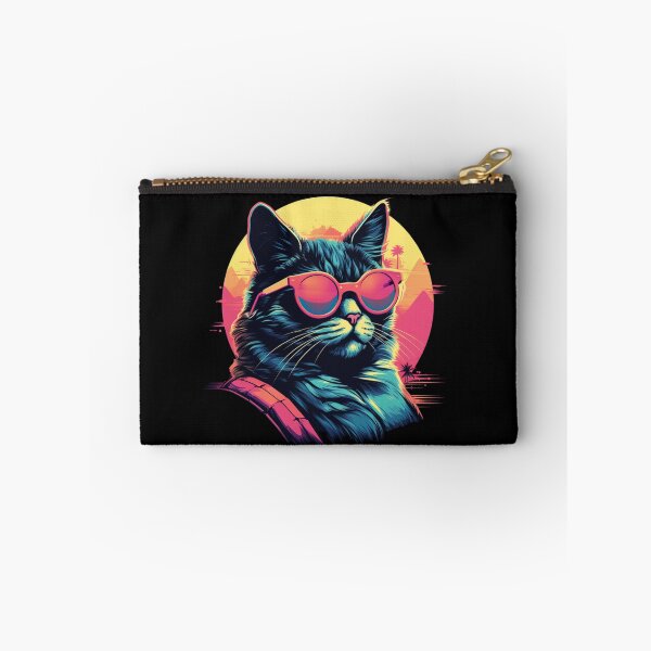 Item preview,  Retro Synthwave Cat designed and sold by Puristock.