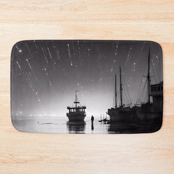 Item preview, Shower of Stars with Low Tide in a Fishing Port designed and sold by SingularityGeek.