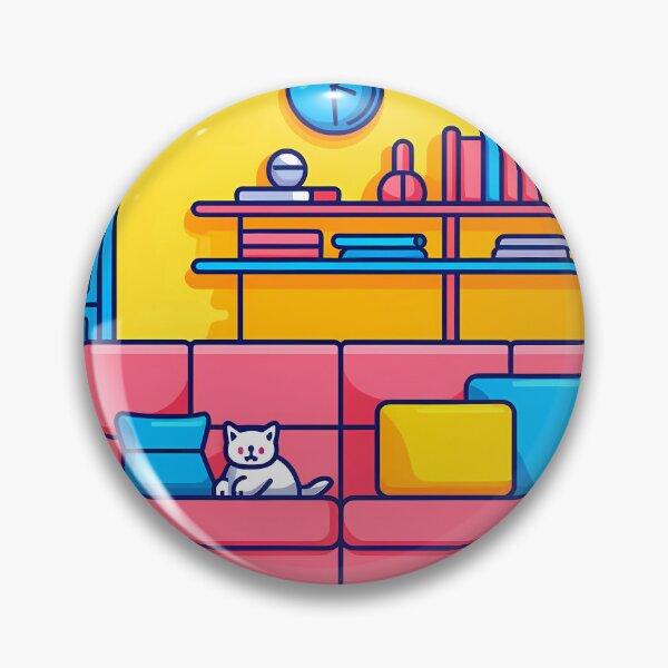 Item preview, Sofa with a White Cat Next to the Window, a Cozy Room for Vectorization Enthusiasts designed and sold by SingularityGeek.
