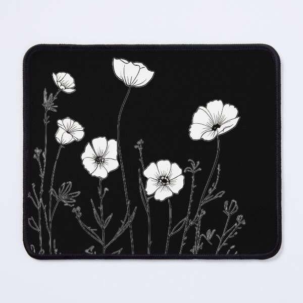 Item preview, Wildflower field. Poppies. Black and white athletic designed and sold by Tsifra.