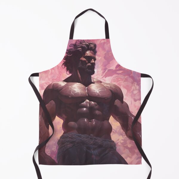 Item preview, Zeus with a Beautiful Bare Torso, Flowing Mane, and a Pink Cloud Behind Him designed and sold by SingularityGeek.