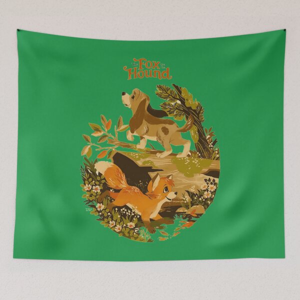 Item preview, Cartoon fox and hound cute merch   	 designed and sold by uwqgisov1.