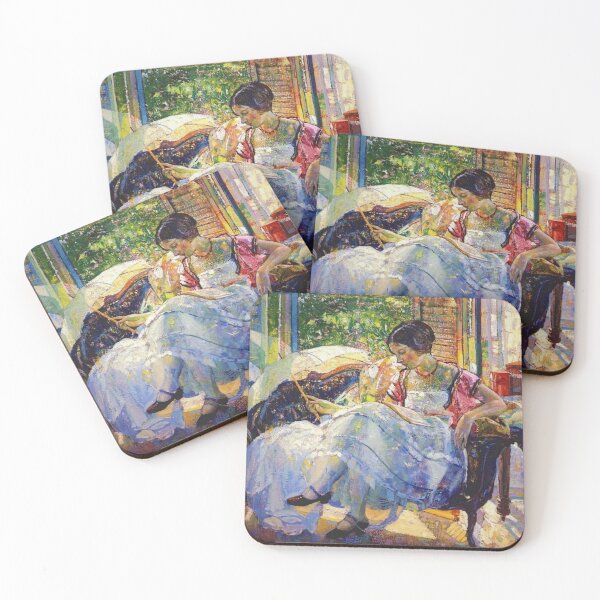 Item preview, Lady Reading (20th century) - Richard E. Miller designed and sold by SALON DES ARTS.