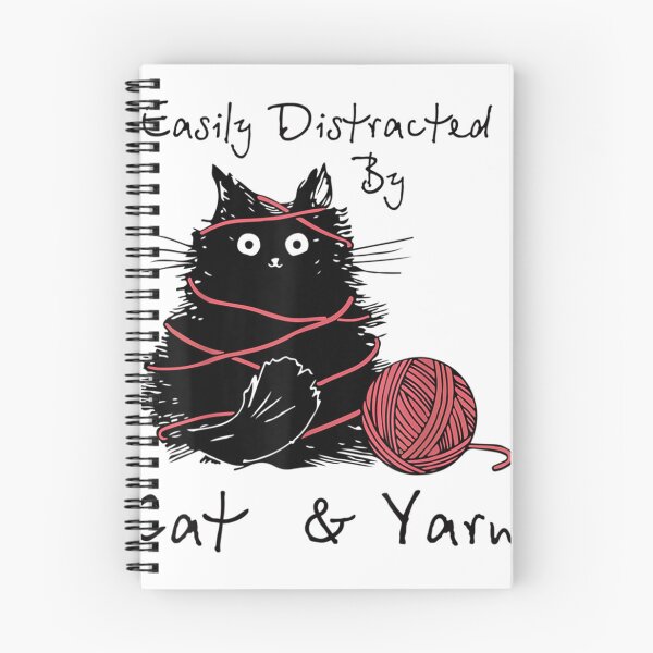 Item preview, Easily Distracted By Cats And Yarn Funny Knitting Crochet  designed and sold by ManuelMQuinlan.