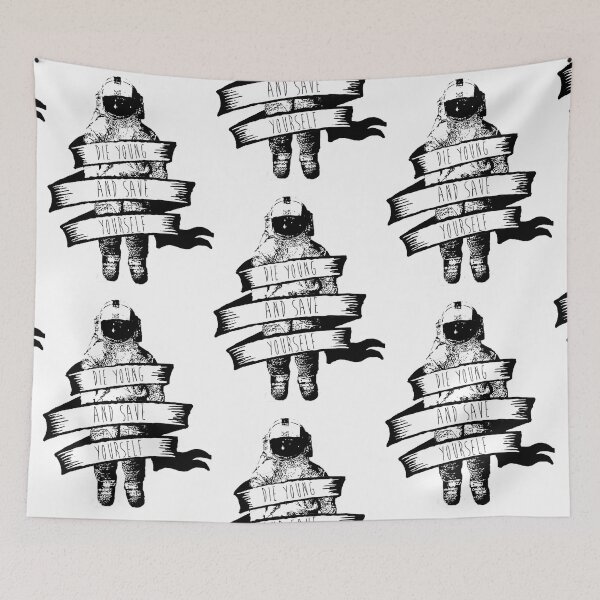 Item preview, ribbon wrapped astronaut quote designed and sold by elizon-ludivi.