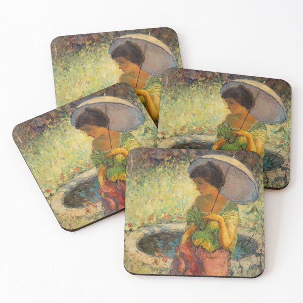 Item preview, At the Fountain (20th century) - Richard E. Miller designed and sold by SALON DES ARTS.